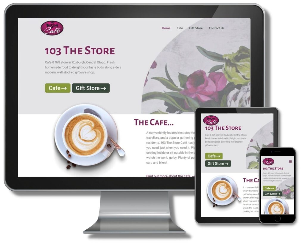 New Website Build - 103 The Store Cafe & Gift Store